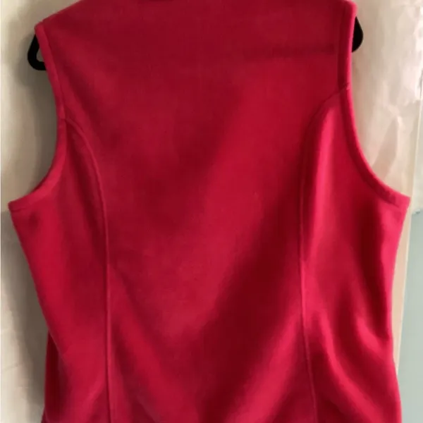 Columbia Pink Sleeveless Fleece Zipper Vest - Image 2