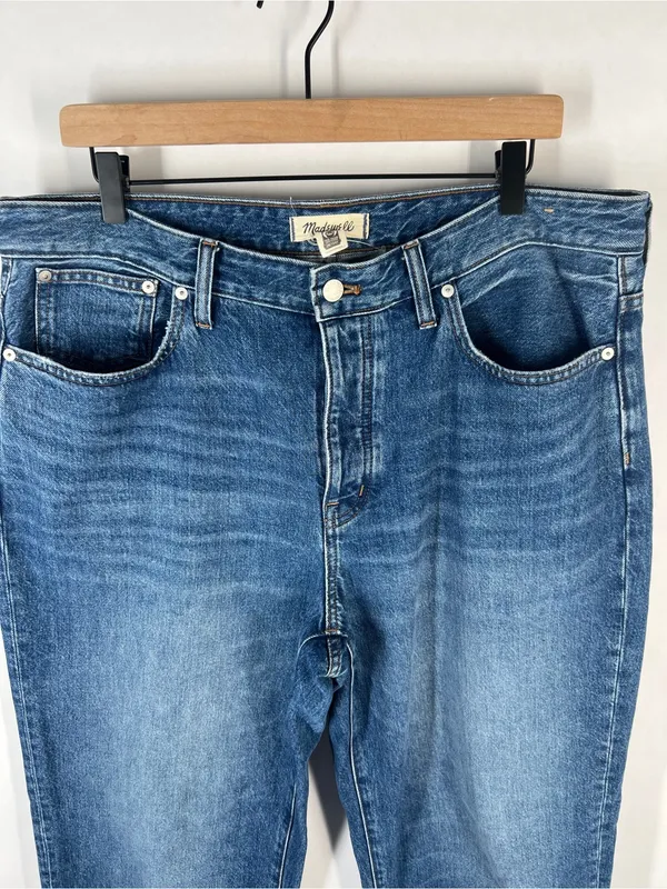 Madewell Low-Slung Curvy Straight Jeans 100% Cotton Denim Size 31‎ - Image 3