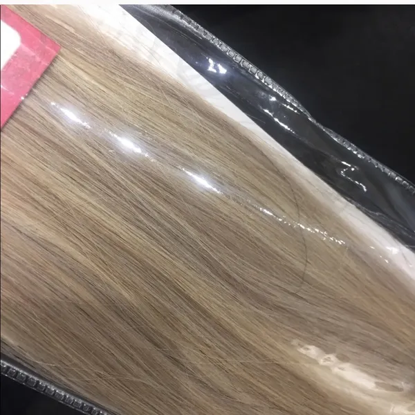 Blonde long human hair extensions Clipin Remy new - Image 3