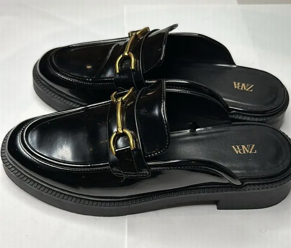 Zara Buckle Loafer Mules - Image 4