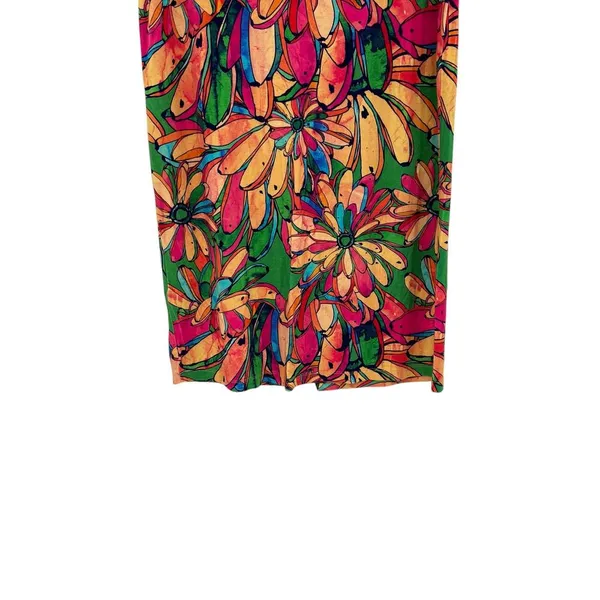 Anthropologie Farm Rio Getaway Midi Skirt Tropical Print Green Pink Size‎ Small - Image 10