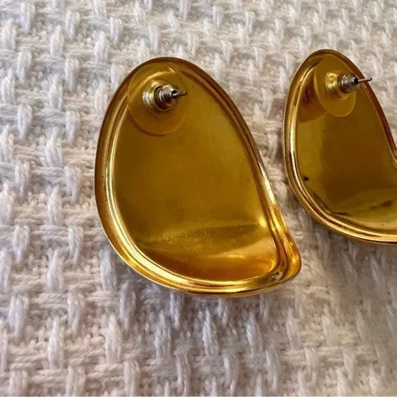 Vintage Multicolor‎ Hand Painted Earrings Green - Image 4