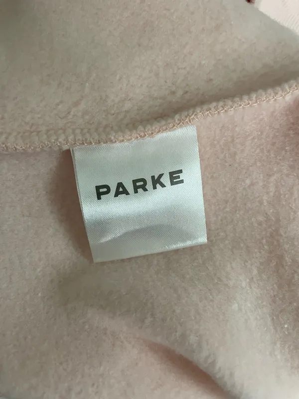 PARKE Valentine’s Varsity Mockneck Crewneck Pullover Sweatshirt Peony Crimson S - Image 11