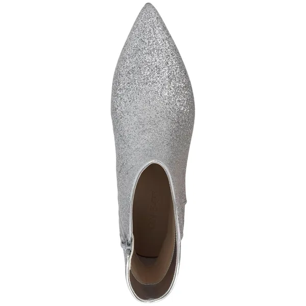 On 34th Women Glitter Aatira Tulip Booties 10019682200 Silver Glitter 5.5M - Image 10