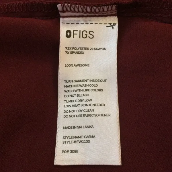 Figs casma maroon scrub top xl women - Image 4