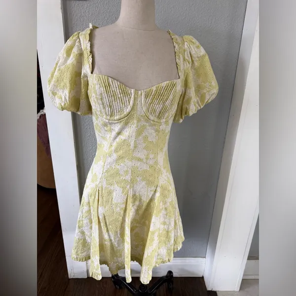 Revolve ASTR The Label Emmalou Eyelet Mini Dress Size‎ Medium - Image 3