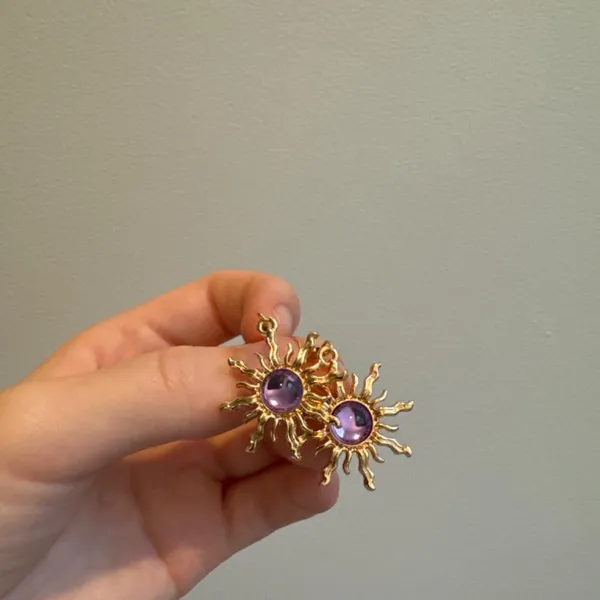 Rapunzel Halloween Sun Earrings for Tangled Costume - Image 3
