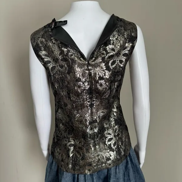 DKNY Metallic Damask Top Size 12 - Image 7