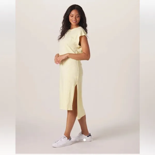 The Normal Brand Vintage Slub Tee Dress midi yellow - 100% cotton - XS/S - Image 4