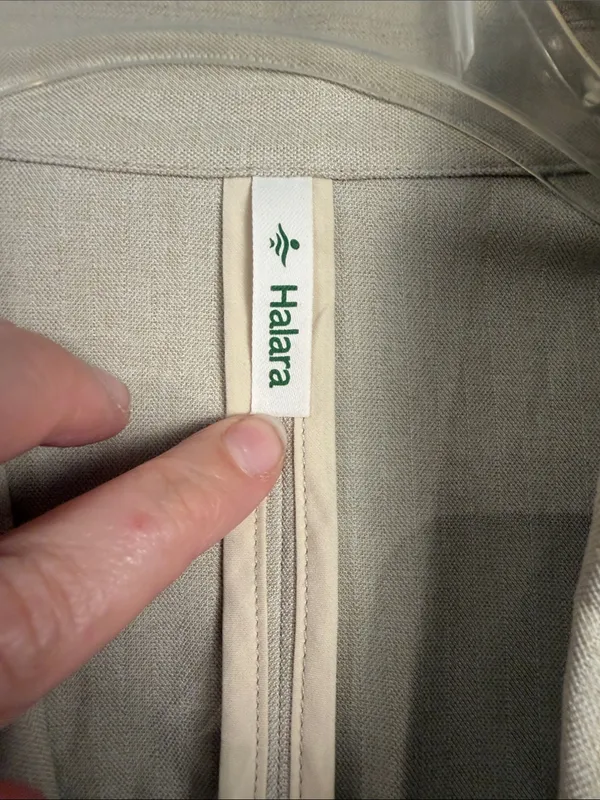 HALARA collar, long sleeve work linen- feel blazer with pockets size extra small - Image 7