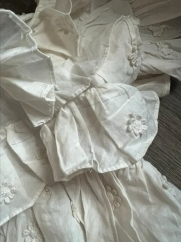Farm Rio White Ruffled Crop Top XS - Image 15