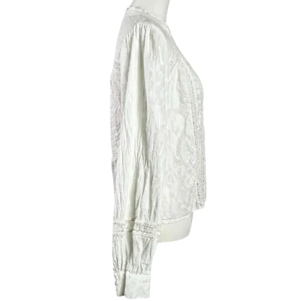 Free People Ethereal Dainty Victorian Cottage Annabelle Blouse Top Ivory Small - Image 11