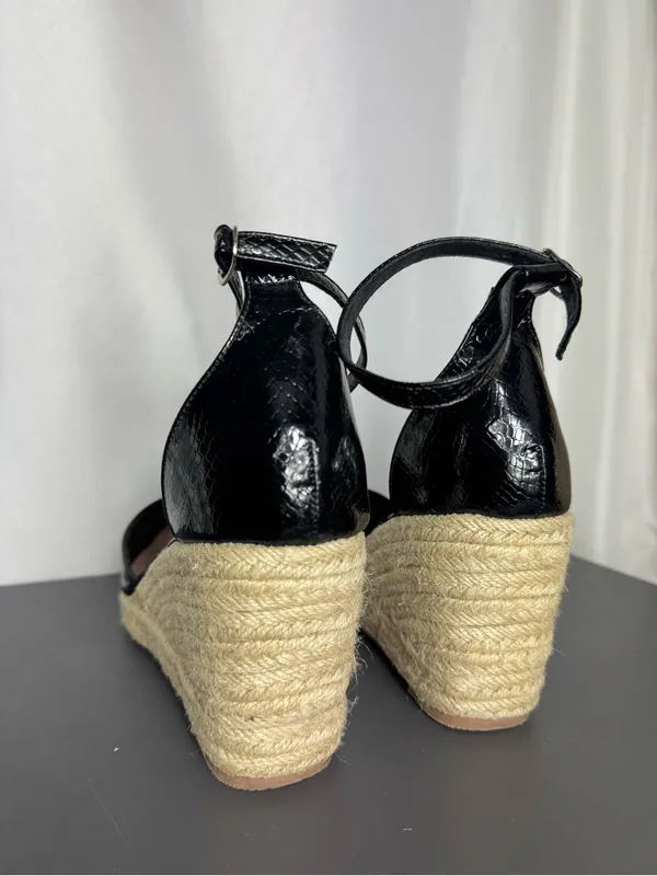 Black Espadrille Wedge Pointed - Image 4