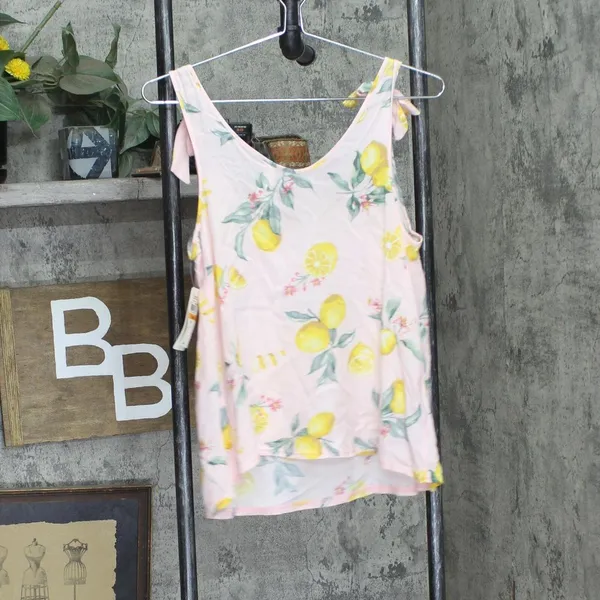 NEW Flora Nikrooz Womens Claudine Sleeveless Pajama Shirt Top Peach Pink S - Image 2