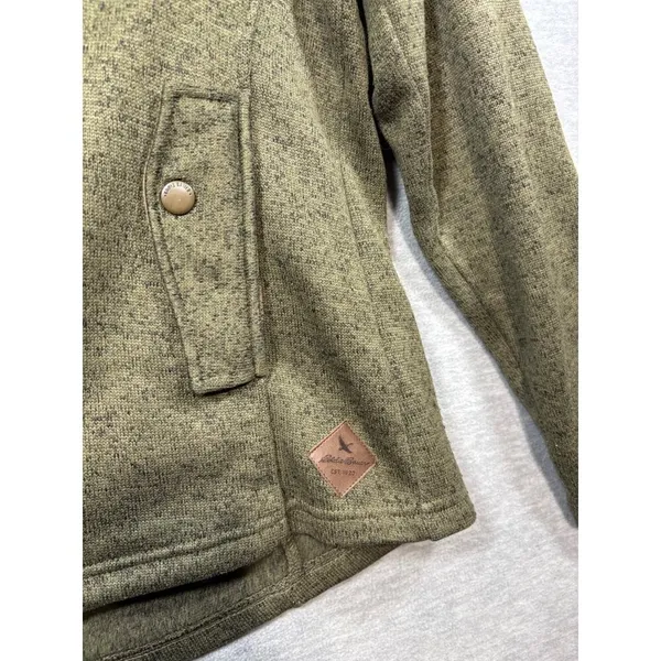 Eddie Bauer Olive Green Womens Hooded Full Zip Jacket Size‎ L Casual - Image 2