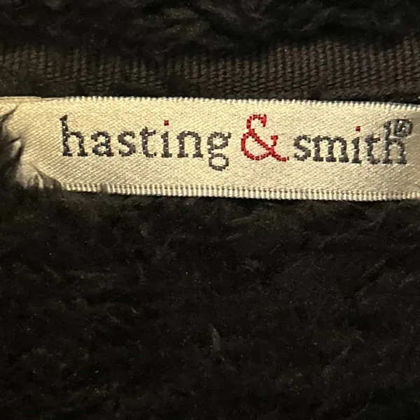 Hasting & Smith Womens Plaid Fleece Vest Black‎ White Sherpa Collar Zip Up M - Image 4