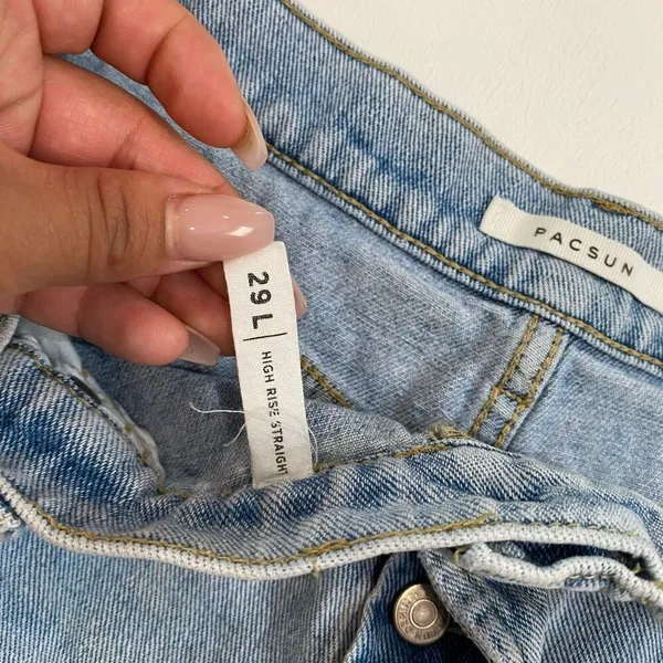 PacSun High Rise Distressed Denim Shorts Light Wash Size 29 - Image 4