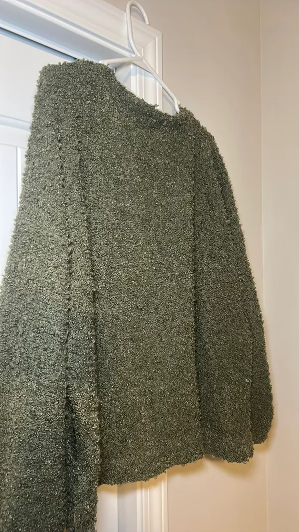 Green Soft and Fuzzy Cardigan Wild Fable - Image 3