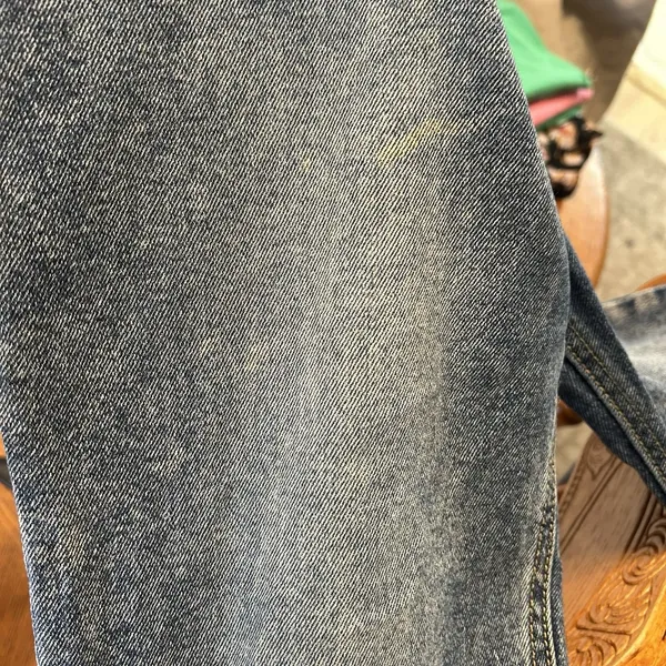 Wrangler Distressed Acid Wash Raw Hem Blue Jeans Pants Women's 30 Cotton Blend‎ - Image 6