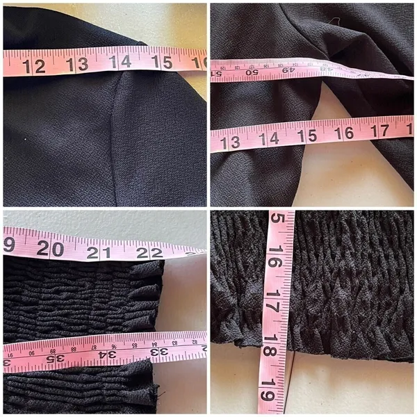 Zara WB Collection Black Cinched Waist Cropped Pullover Top S Goth Grunge Rodeo - Image 6