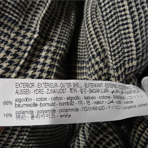 ZARA Womens Cropped Jacket XS Black White Houndstooth Plaid Preppy Chic Academia - Image 10