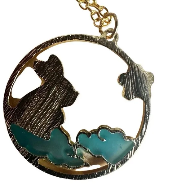 Bunny in the Clouds Gold-Tone Enamel Necklace - Image 5