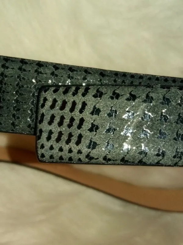 Kohl's L Black Vegan Grommets Belt - Image 3