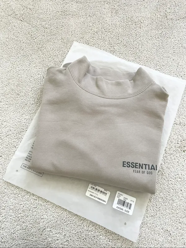 Fear of God ESSENTIALS Mock Neck Sweatshirt xxs - Image 5