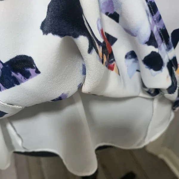 White House Black Market Abstract Floral Strappy Tank Top - Image 9