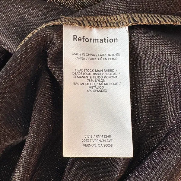 Reformation Sparkly Knit Alden Dress. Bodycon Metallic Sleeveless Party Mini XL - Image 10