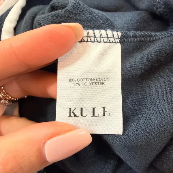 Kule The Serena Romper Navy Blue Terry Cloth Sleeveless Half Zip Size XS - Image 10
