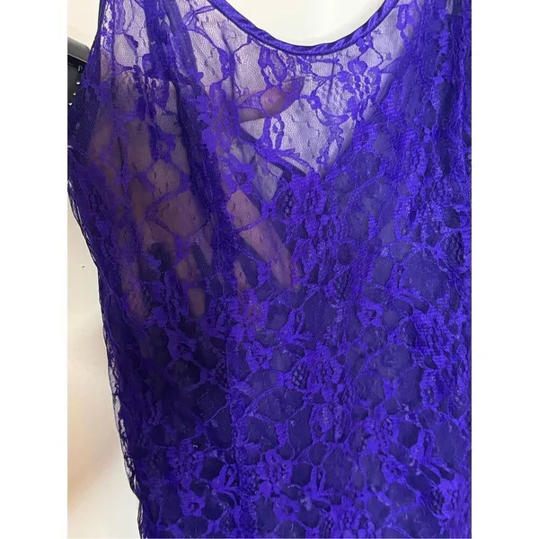 Victoria’s Secret Vintage Gold Label Purple Lace Babydoll Cami Small - Image 3