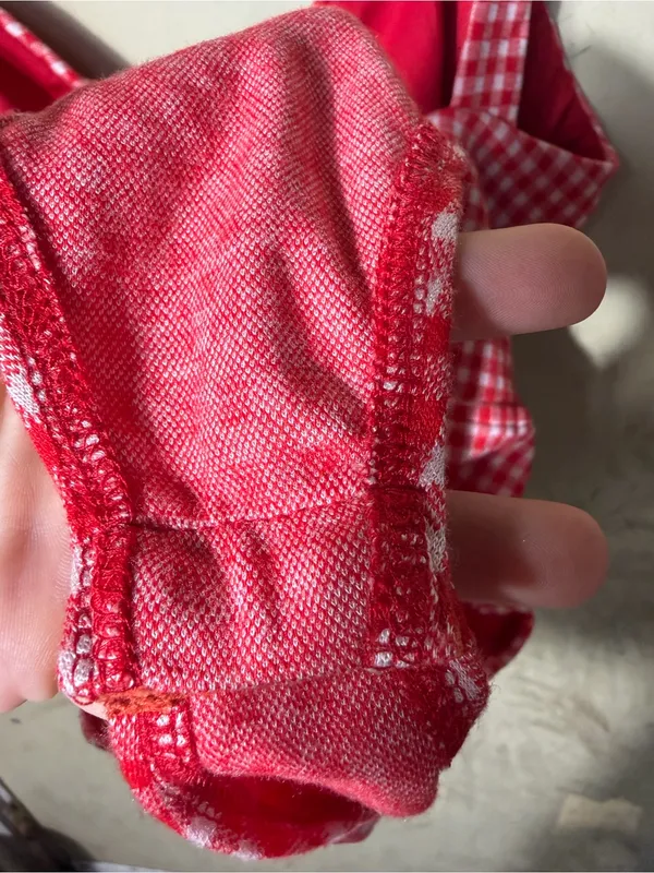 New Sabo Skirt Red Gingham Cutout Bodysuit Size Large Coquette Summer - Image 4
