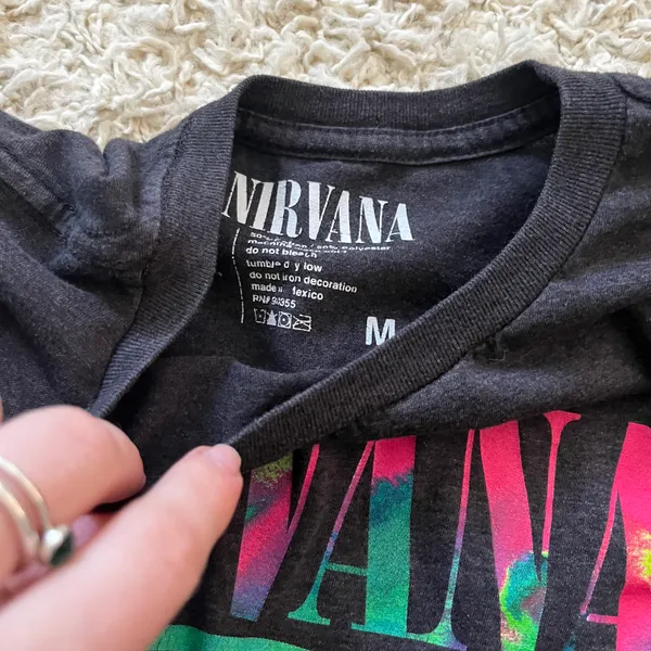 Nirvana Black T Shirt size Medium - Image 4