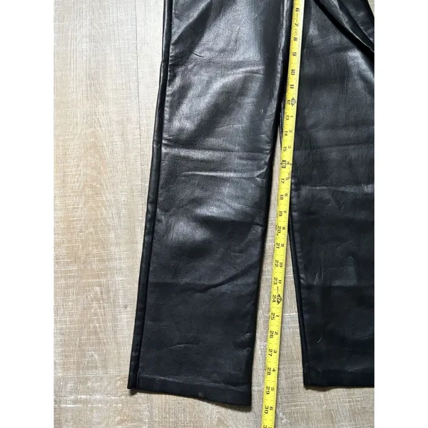 Aritzia Wilfred The Melina Pant Black Vegan Leather Pants Size 4 High Waisted - Image 16