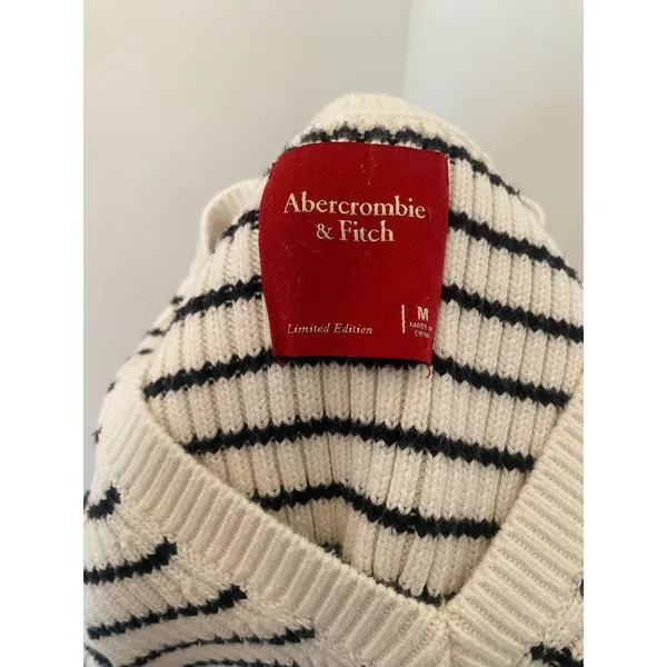 Abercrombie & Fitch Limited Edition Sleeveless Ribbed Striped Sweater Dress Knit - Image 5