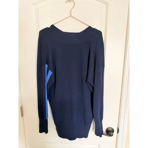 Rag & Bone Sweater Womens Cecile XS Navy Blue Graphic Stripe V-Neck‎ Pullover - Image 12