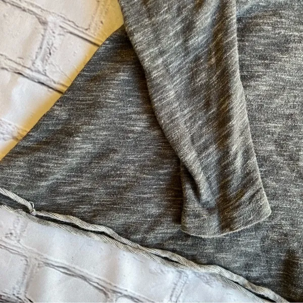 Free People Beach Turtleneck Sweatshirt Grey One Size Womens Loose Oversized - Image 3