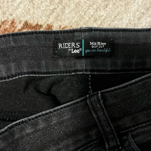 Black Denim Work Pants Size 18 - Image 8