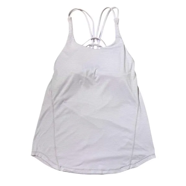 Lululemon Free to Be Wild 2-in-1 Tank Top Size 4 Strappy Heathered Lilac Workout - Image 4