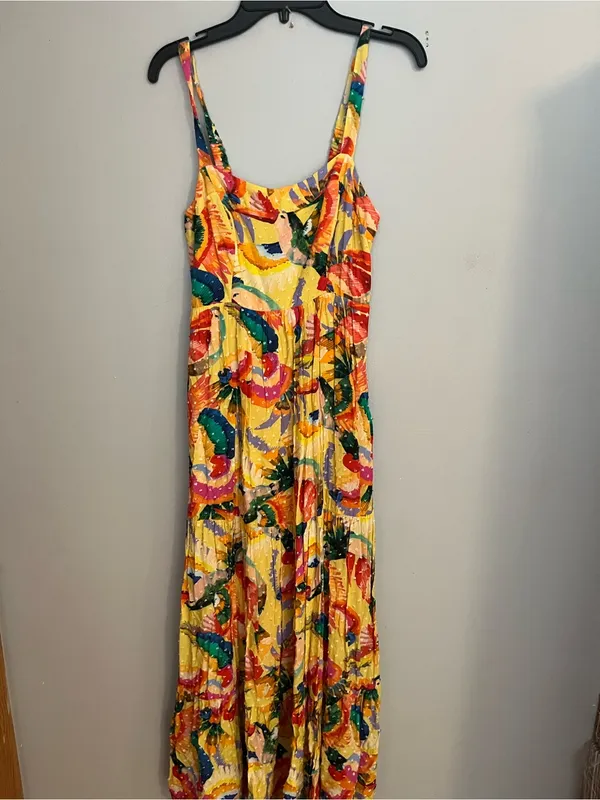FARM Rio Yellow Tropical Floral Maxi Dress - Image 3