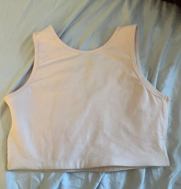 Oh Polly Cut Above The Rest Crop Vest Top in Blush - Image 4