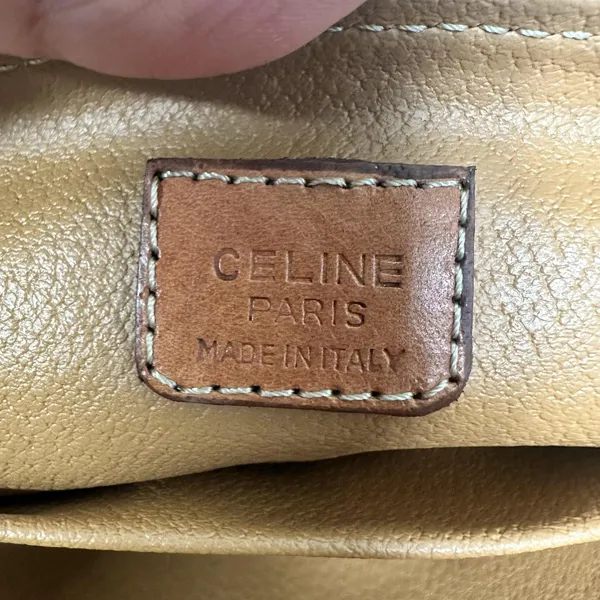 Celine Brown Macadam Toiletry Bag Made In Italy Travel Cosmetic Case Unisex - Image 6