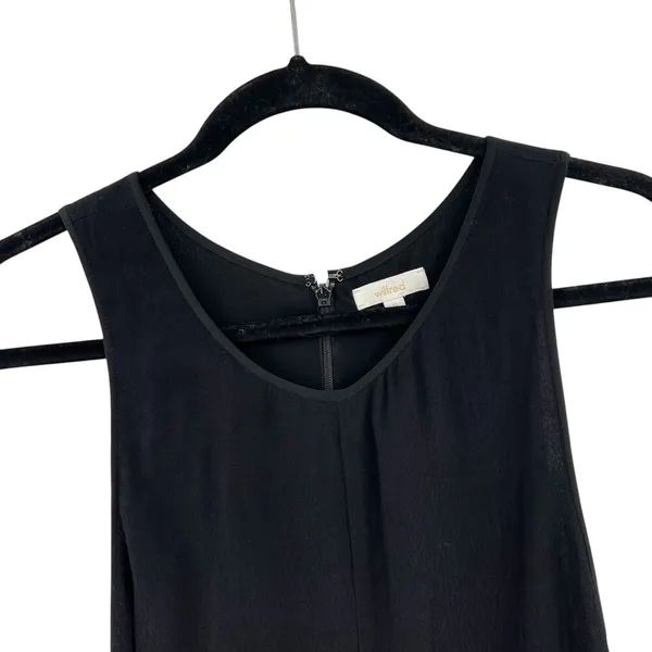 Aritzia Wilfred‎ Black Spun Rayon Crepe Viscose Sleeveless Romper Size XS - Image 2