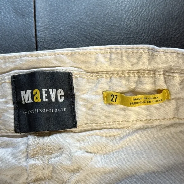 Mauve Anthropologie Ivory Utility Cargo Turner Pants - Image 4