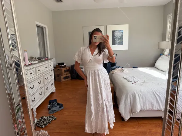 Shore white cutout open-back maxi dress - Image 3