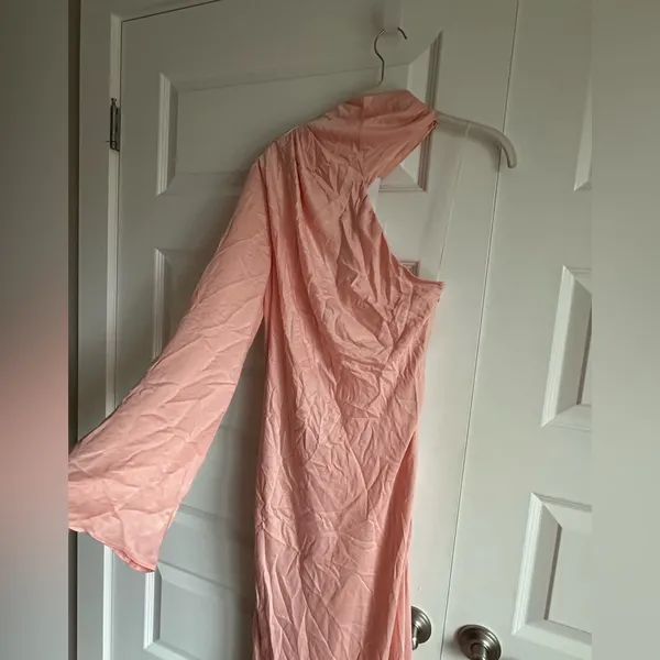 Significant Other Rhiannon One-Shoulder Sleeve High Neck Pink Maxi Gown 8‎ NWT - Image 7