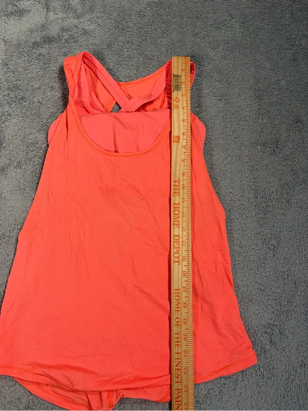 Lululemon Coral Sleeveless Active Tank Top with built in bra 4 - Image 7