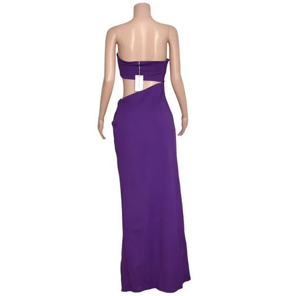 LOVERS + FRIENDS Montrose Strapless Cut-Out Maxi Dress, Purple, Large - Image 9