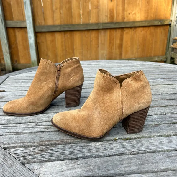 Alex Marie Women’s Shoes Brown‎ Suede Heel Booties Size 9 - Image 3